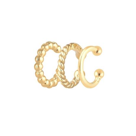 Elli  Ohrringe Earcuff 3Er Set Kugel Geo Minimal 