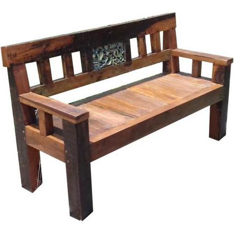 mutoni Panca da giardino Sumba teak marrone scuro 150  