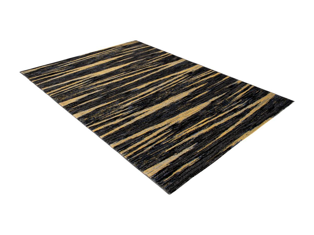 Image of Teppich Im Usedlook Isiac Polypropylen 2mehrfarbig Unisex Schwarz 160X230CM