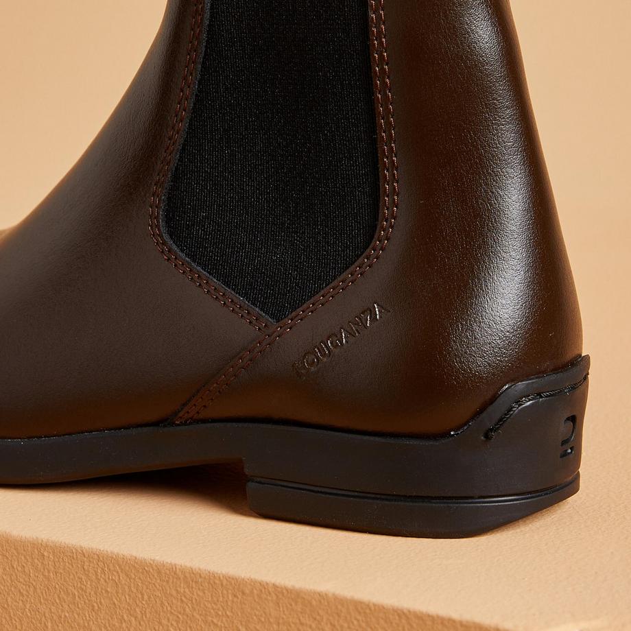 FOUGANZA  Stivaletti equitazione bambino cuoio 