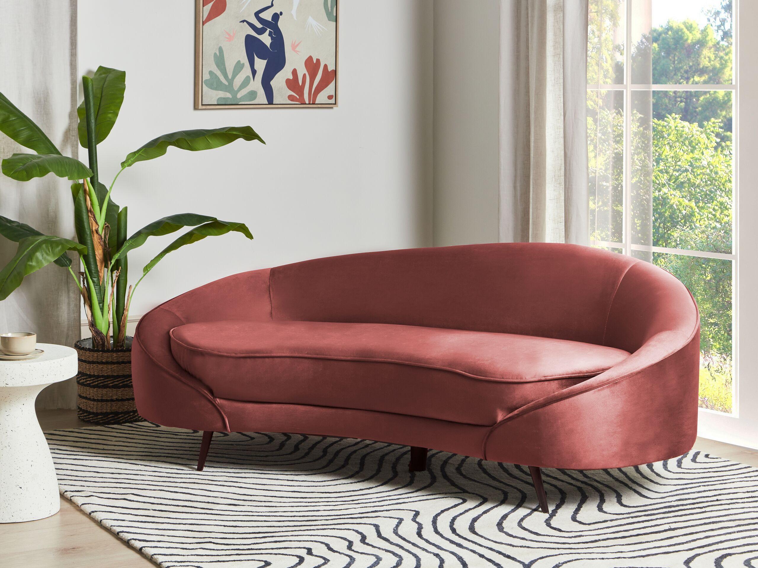 Beliani 3 Sitzer Sofa aus Samtstoff Glamourös SAVAR  