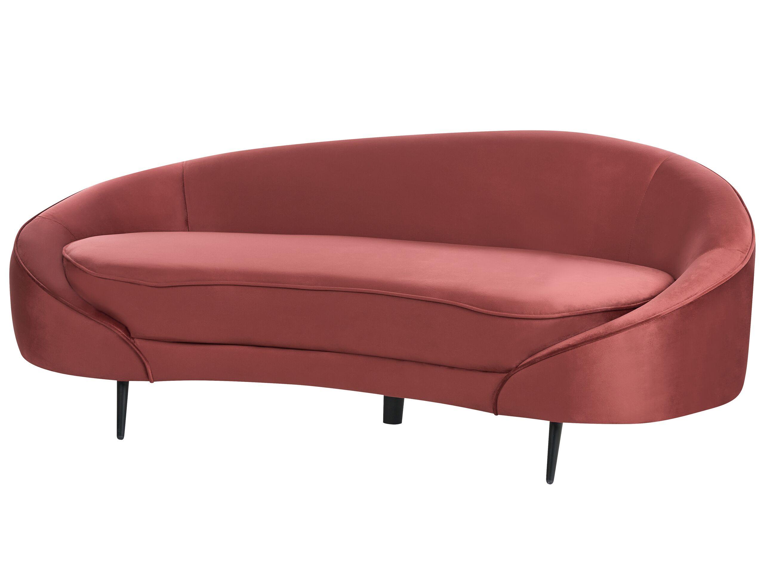 Beliani 3 Sitzer Sofa aus Samtstoff Glamourös SAVAR  