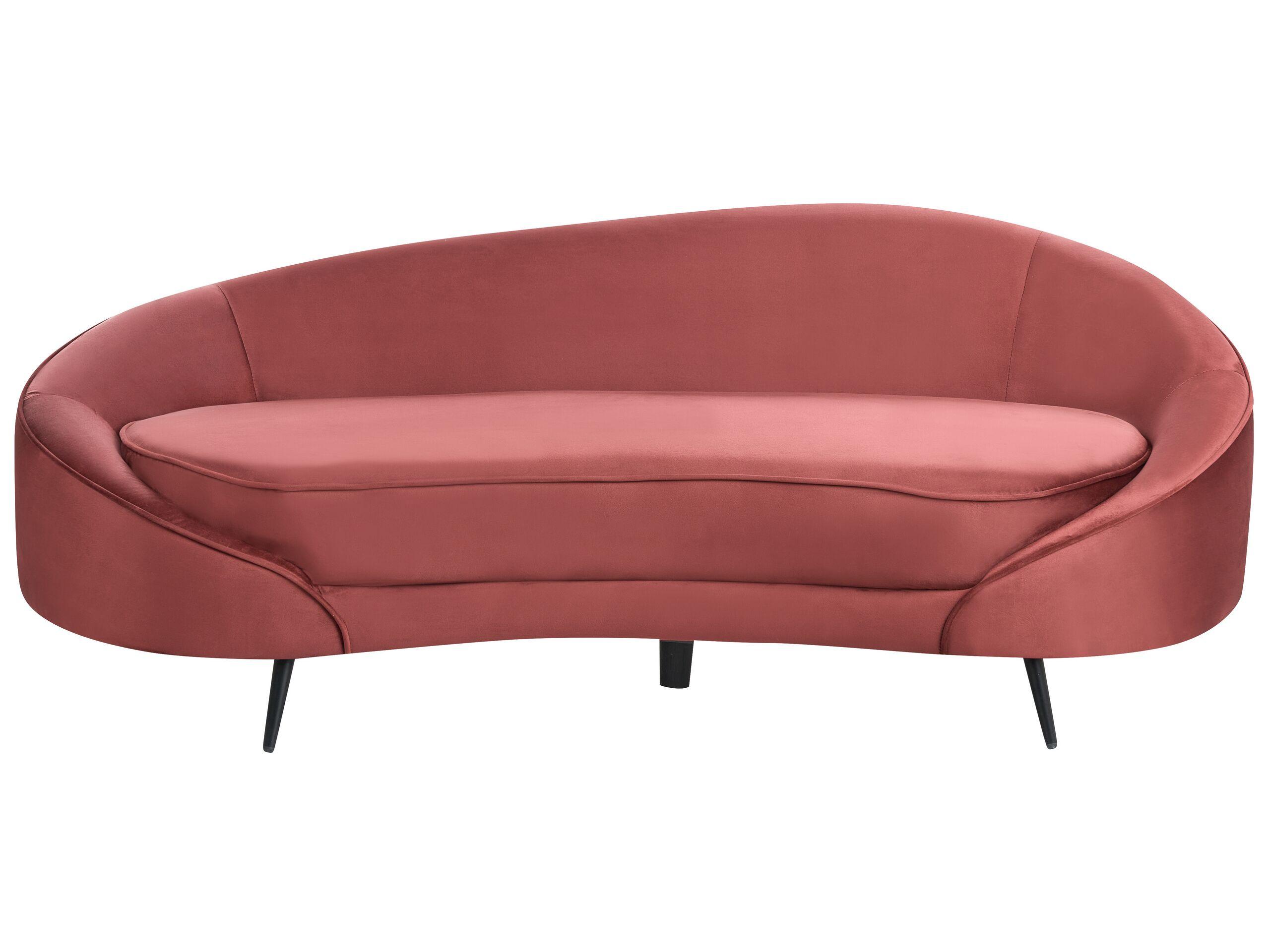 Beliani 3 Sitzer Sofa aus Samtstoff Glamourös SAVAR  