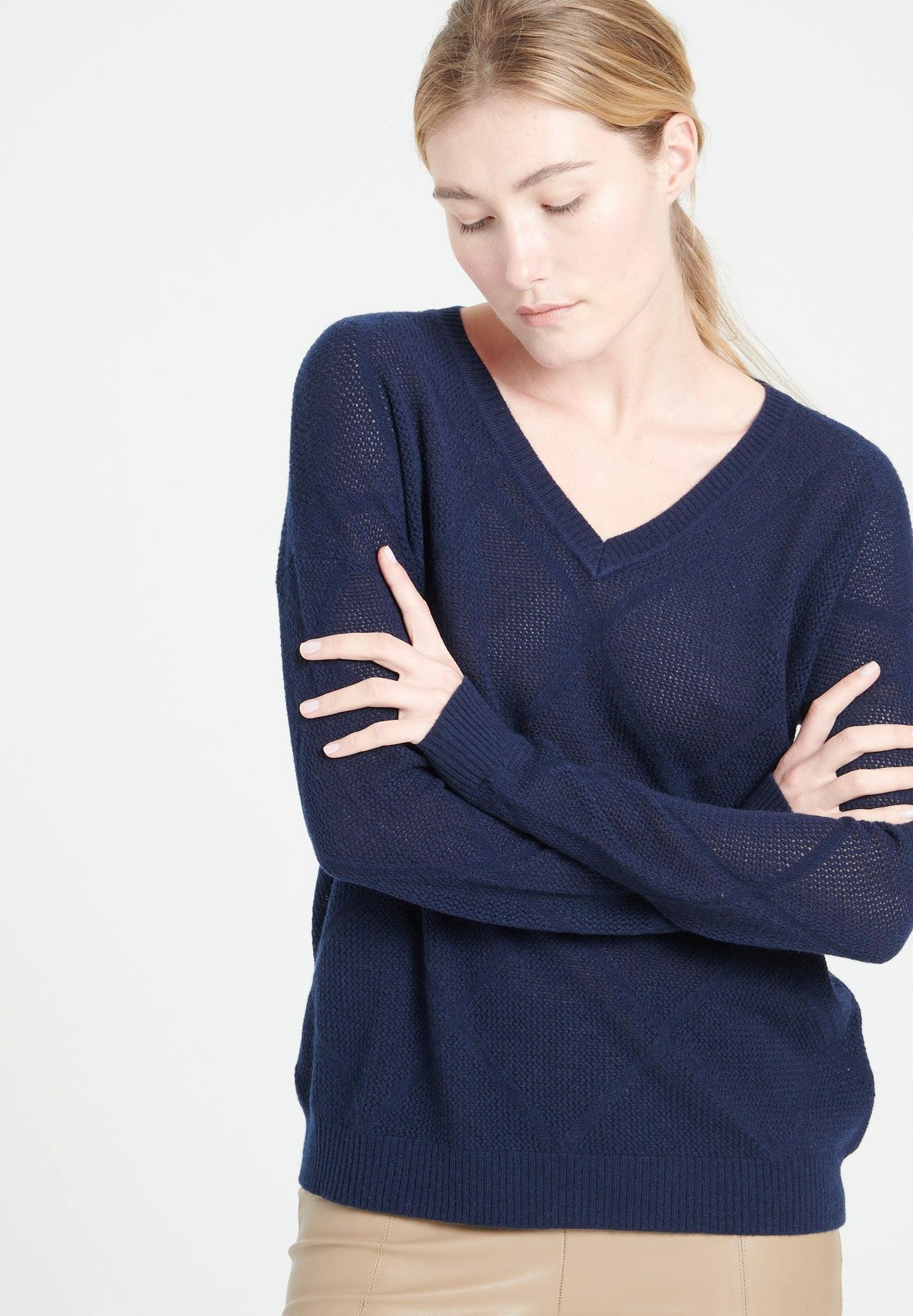 Studio Cashmere8  LILLY 31 Pullover mit V-Ausschnitt - 100% Kaschmir 