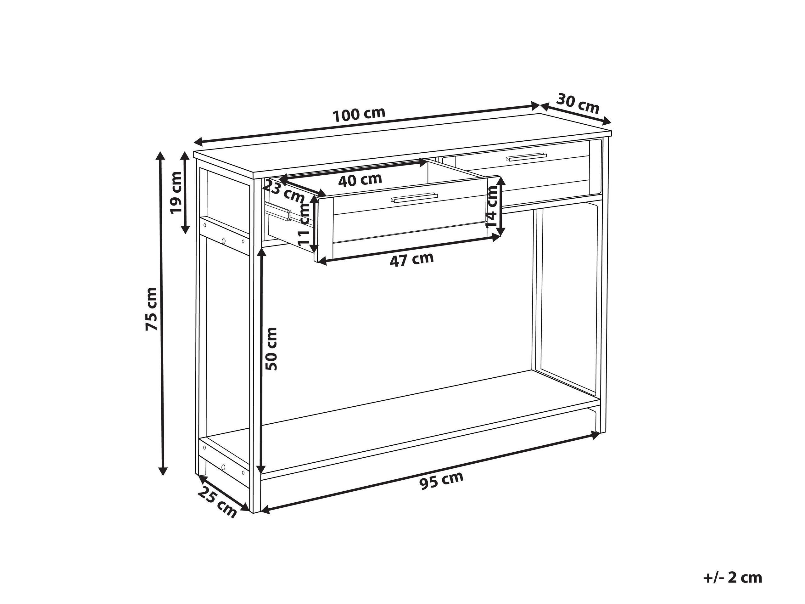 Beliani Console en MDF Rustique OPOCO  