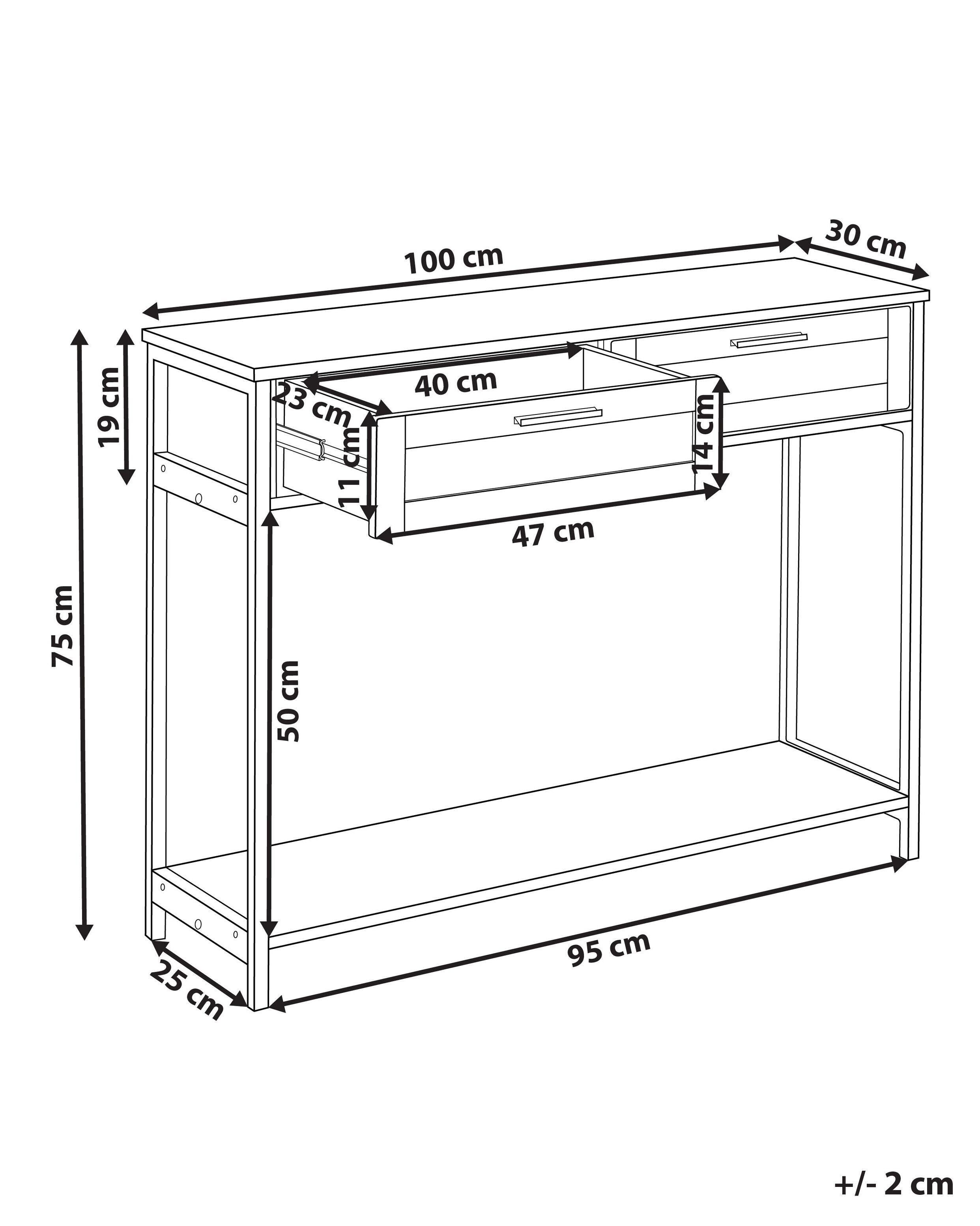 Beliani Console en MDF Rustique OPOCO  