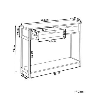 Beliani Console en MDF Rustique OPOCO  