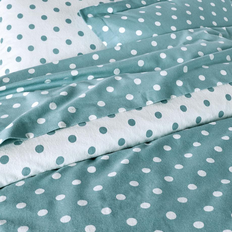 La Redoute Intérieurs Clarisse Lenzuolo Superiore in Flanella a Pois  