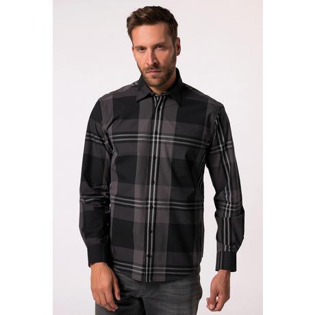 JP1880  Chemise à carreaux manches longues et col Kent, coupe Modern Fit - jusqu'au 8&nbsp;XL 