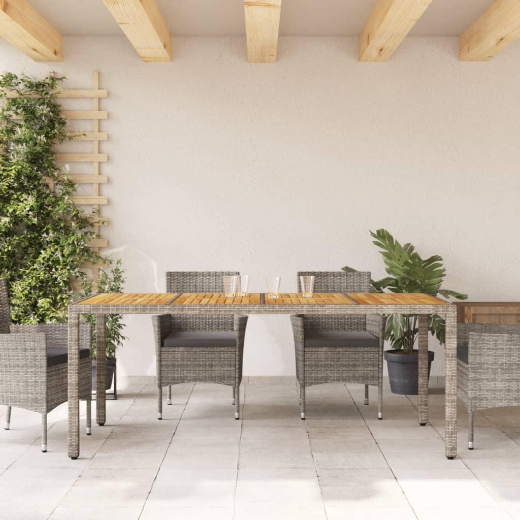 VidaXL Table de jardin rotin synthétique  