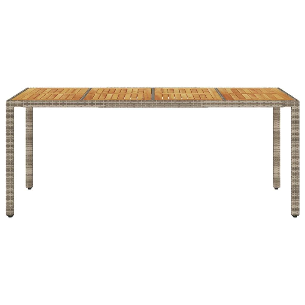 VidaXL Table de jardin rotin synthétique  