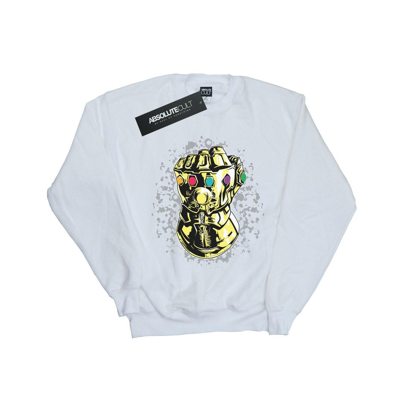 Image of Avengers Infinity War Thanos Fist Sweatshirt Mädchen Weiss 140/146