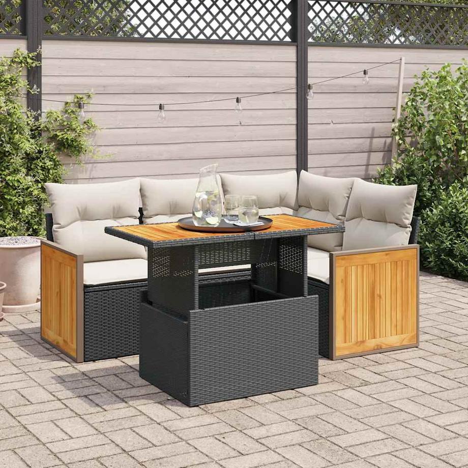 VidaXL Ensemble de canapés de jardin rotin synthétique  