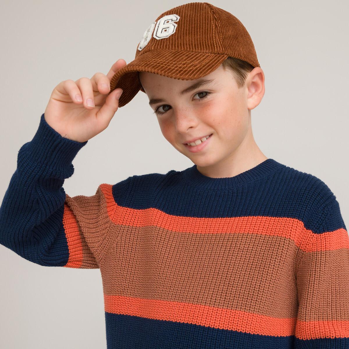 Image of Gestreifter Pullover Mit Rundem Ausschnitt Jungen Blau 102