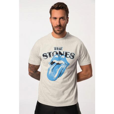 JP1880  T-shirt, groupe Rolling Stones, manches courtes gris clair chiné 