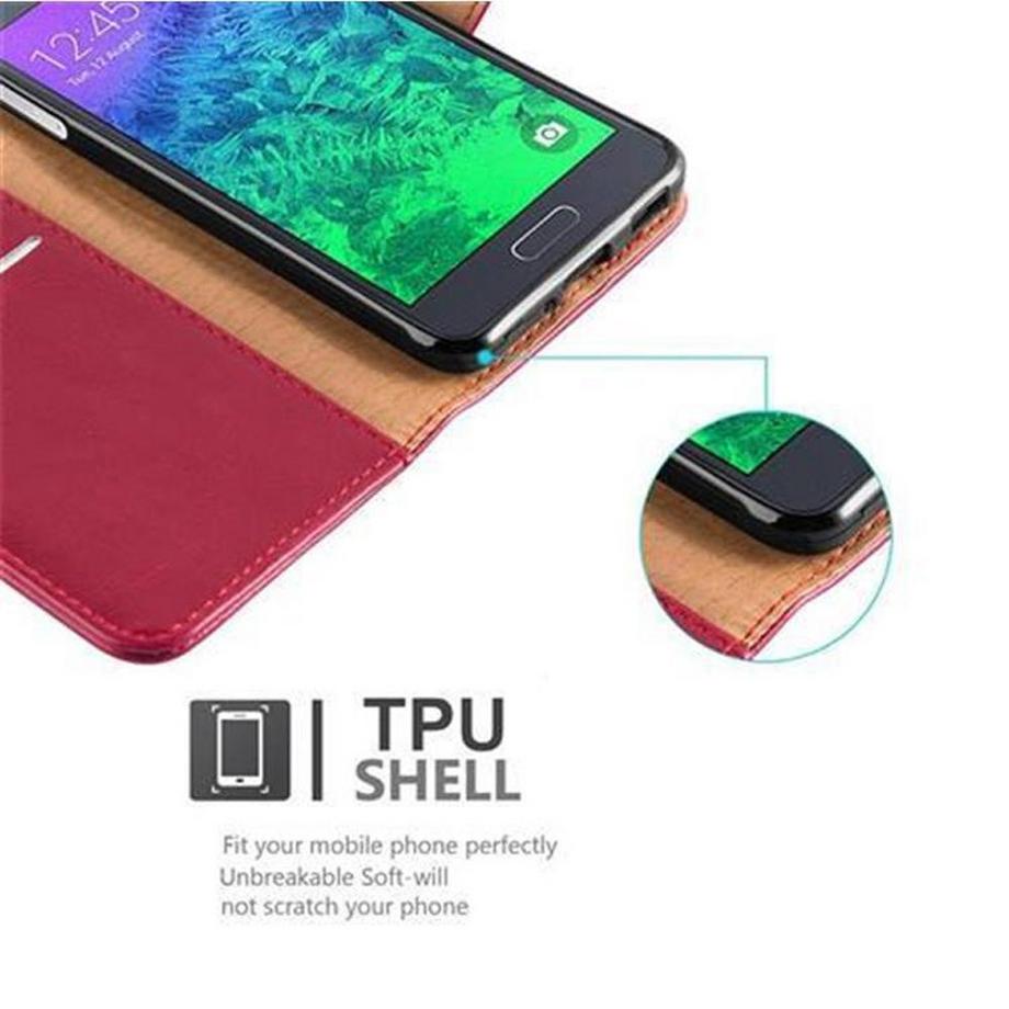 Cadorabo  Housse compatible avec Samsung Galaxy ALPHA - Coque de protection avec fermeture magnétique, fonction de support et compartiment pour carte 