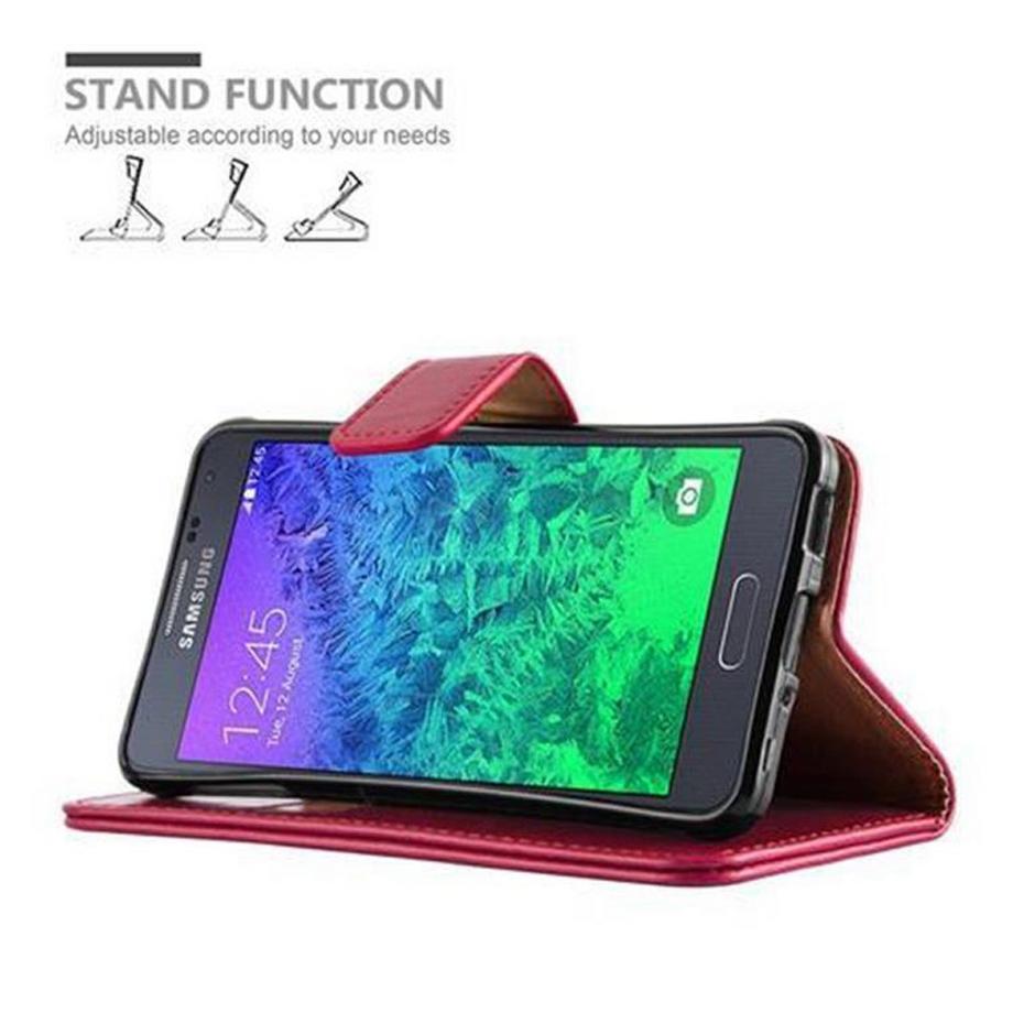 Cadorabo  Hülle für Samsung Galaxy ALPHA Magnetverschluss, Kartenfach 