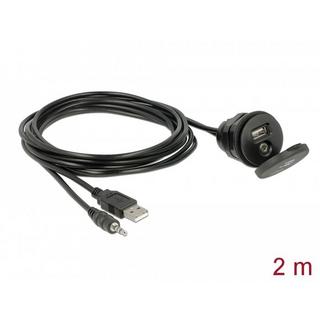 DeLock  85719 câble USB 2 m USB A Noir 