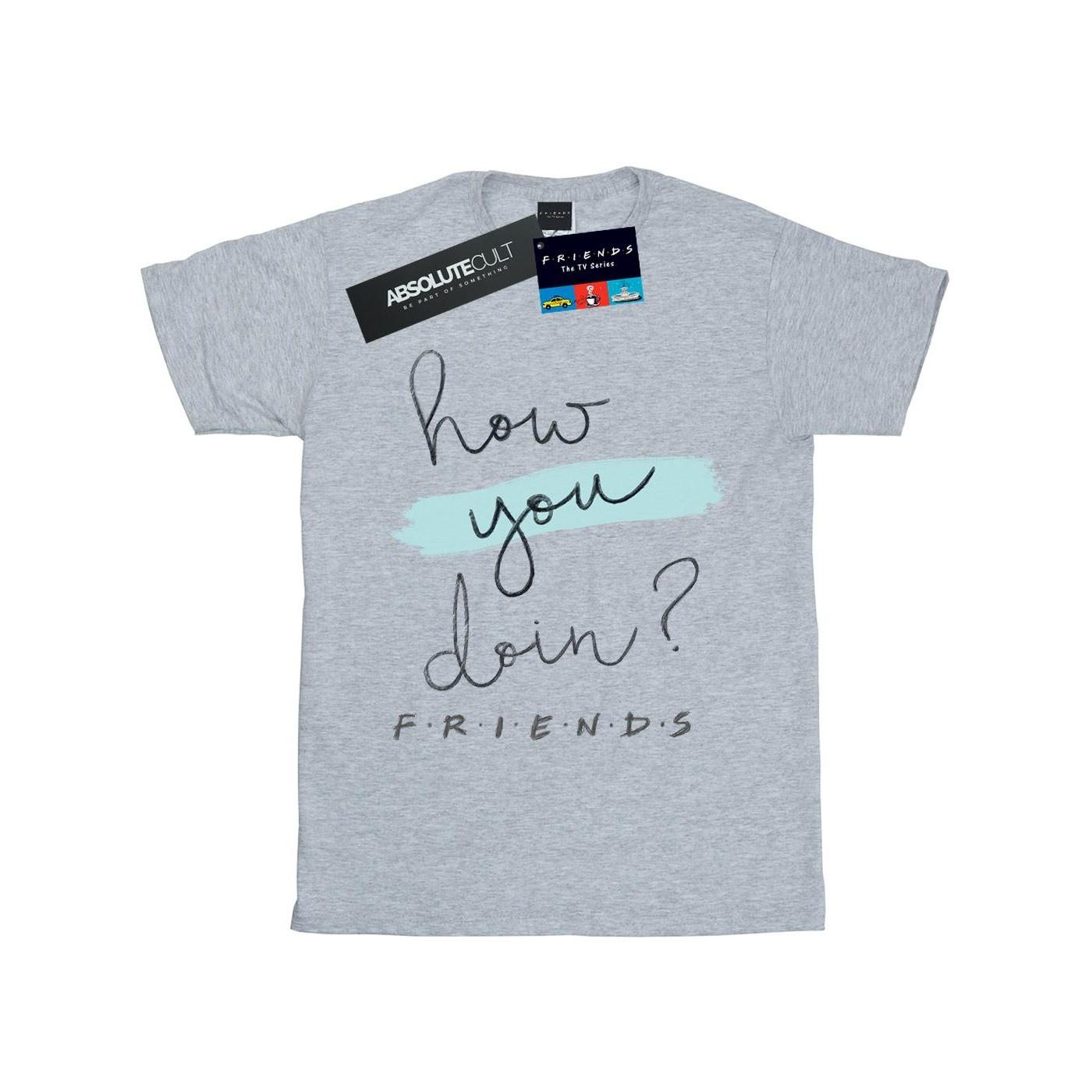 Image of How You Doin? Handwriting Tshirt Herren Grau L