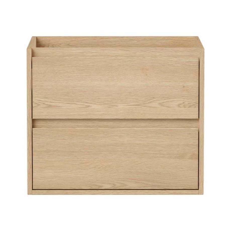 Vente-unique Mobile sotto lavabo sospeso 60 cm Placcatura rovere - MILIPAM  