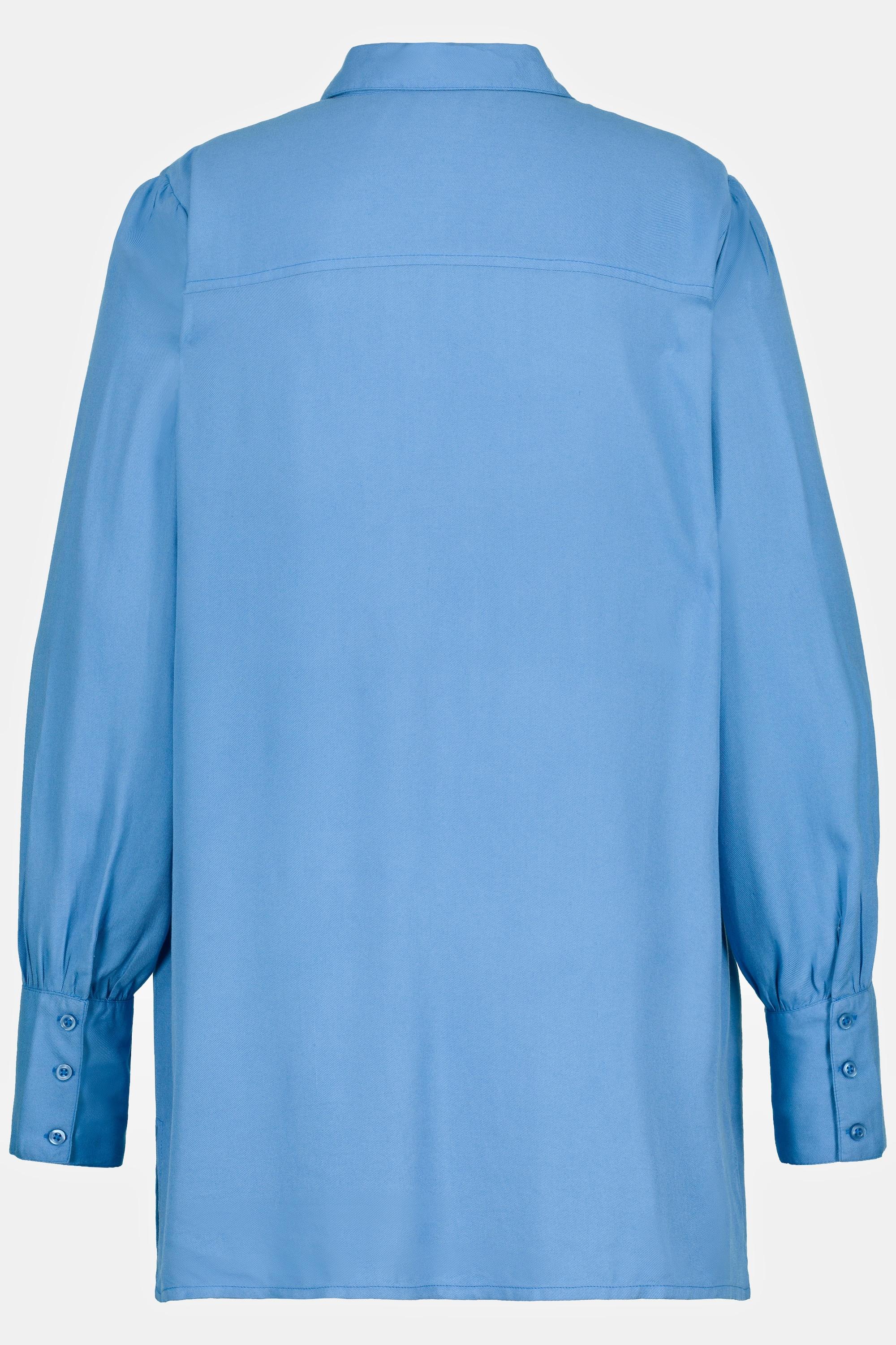 Ulla Popken  Blusa dal taglio oversize con collo da camicia e maniche lunghe 