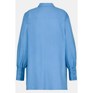 Ulla Popken  Blusa dal taglio oversize con collo da camicia e maniche lunghe 