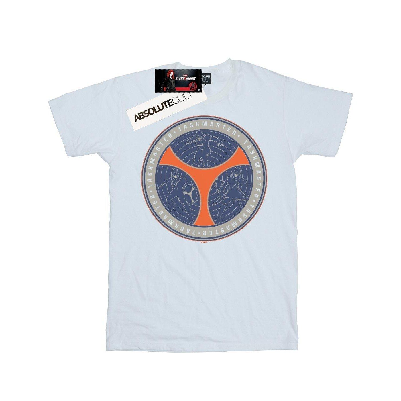 Image of Black Widow Movie Taskmaster Shield Poses Tshirt Damen Weiss 3XL