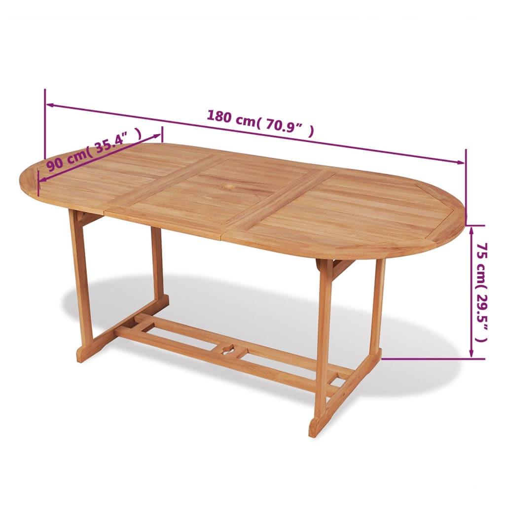 VidaXL Table à manger teck  