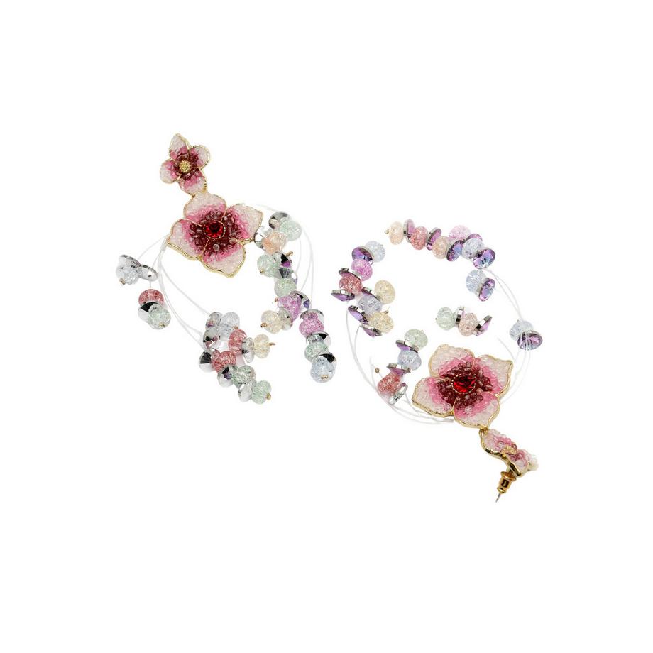 AVANT-GARDE PARIS  Diva Kollektion Doppelte Boho Florale Hängeohrringe 