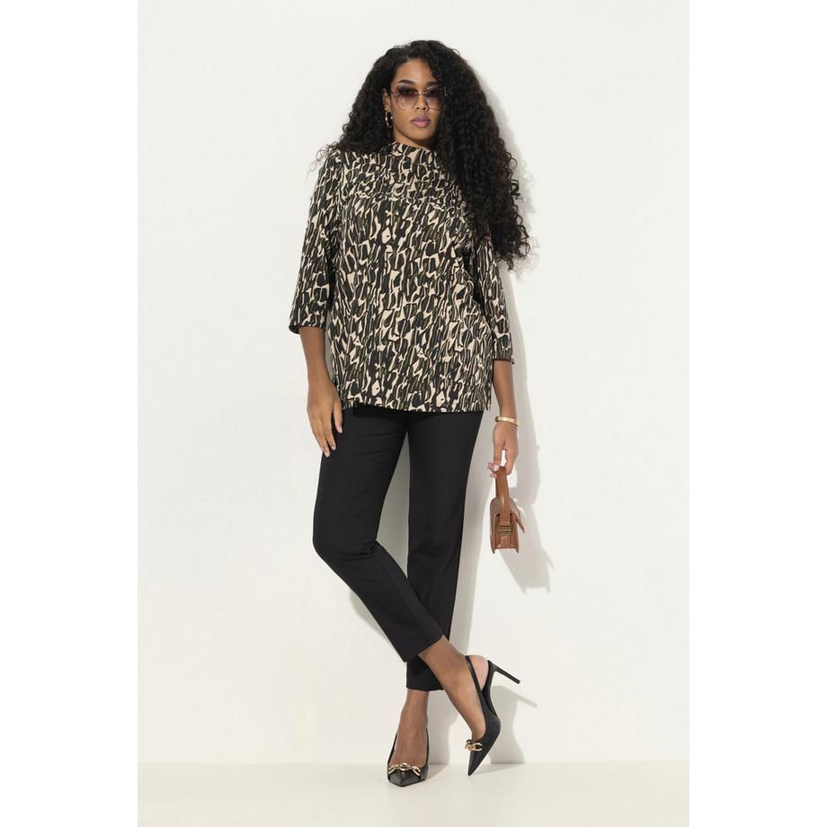 Ulla Popken Pantaloni Sienna Bengalina Gamba Slim Stretch Vita Elastica  