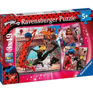 Ravensburger  Puzzle Unsere Helden Ladybug und Cat Noir (3x49) 