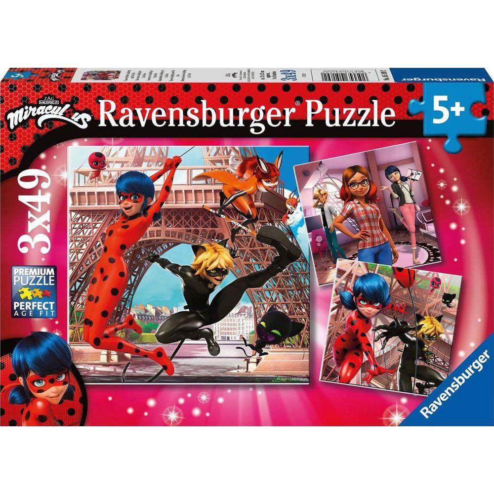 Ravensburger  Puzzle Unsere Helden Ladybug und Cat Noir (3x49) 