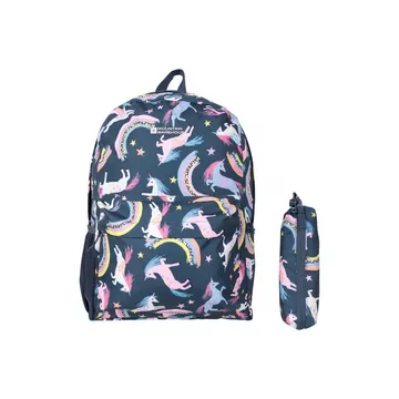 Rucksack Bookworm, Einhorn und Regenbogen, 20L Set