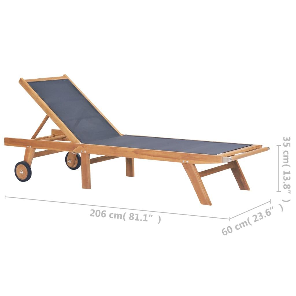 VidaXL Chaise longue bois  