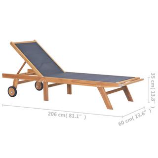 VidaXL Chaise longue bois  