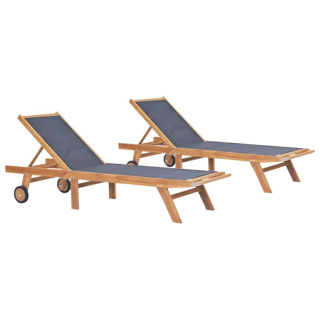 VidaXL Chaise longue bois  