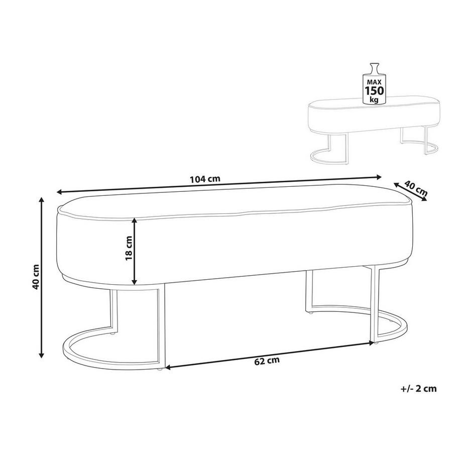 Beliani Bank aus Samtstoff  MILRY  