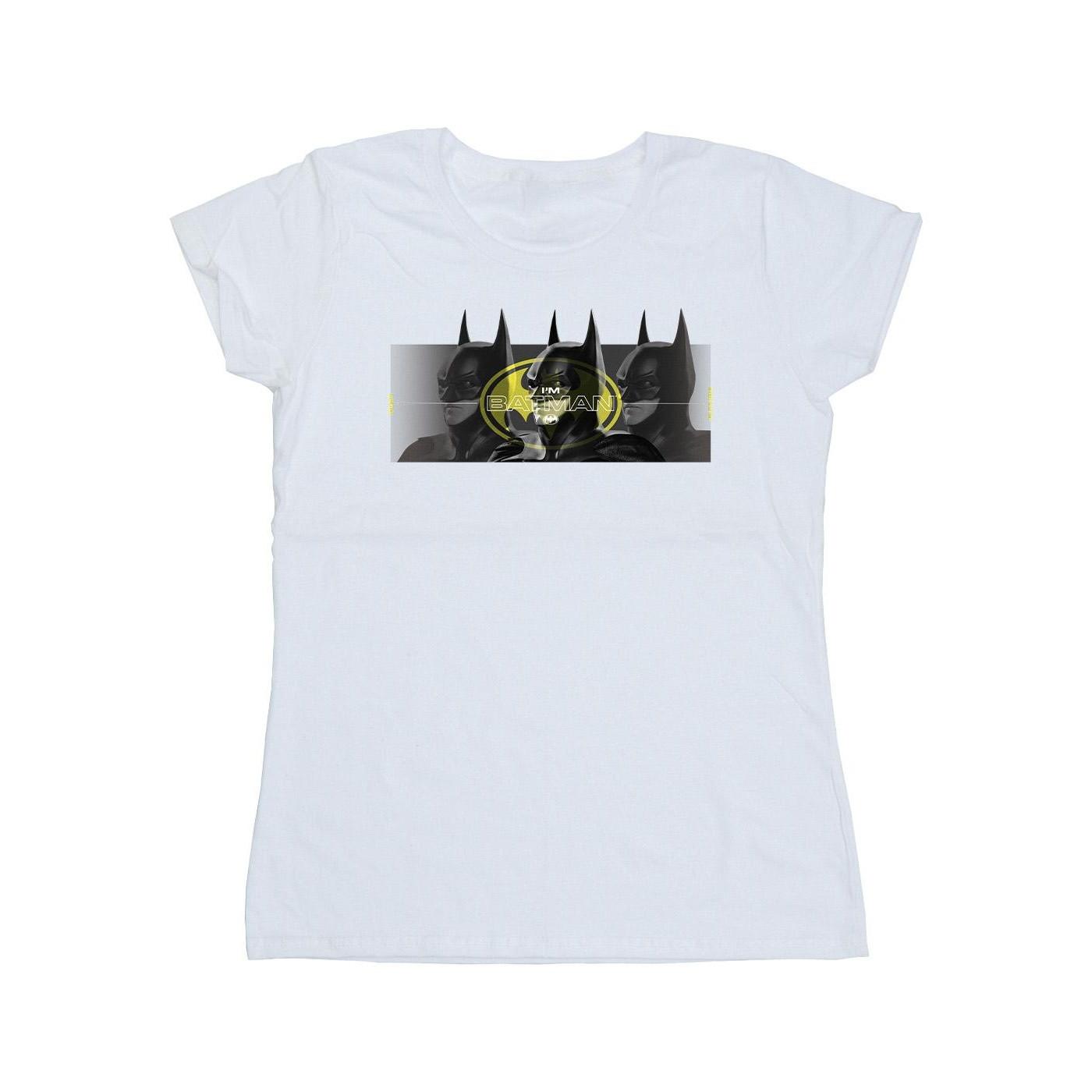 Image of The Flash Batman Portraits Tshirt Damen Weiss XXL