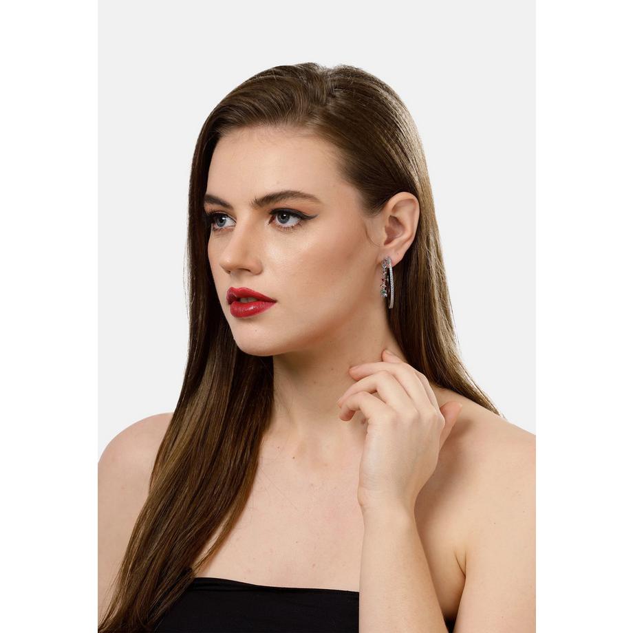 AVANT-GARDE PARIS  Boucles d'oreilles cercles multicolores 