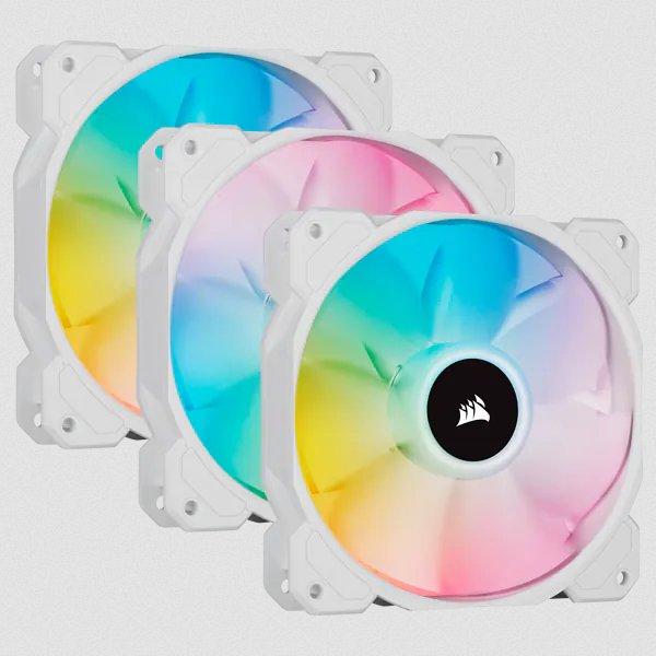 Corsair  SP120 RGB ELITE Boitier PC Ventilateur 12 cm Blanc 3 pièce(s) 