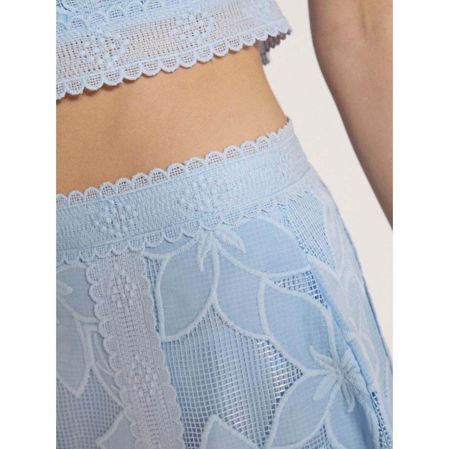 APRICOT Gonna Midi in Pizzo Floreale Mesh  
