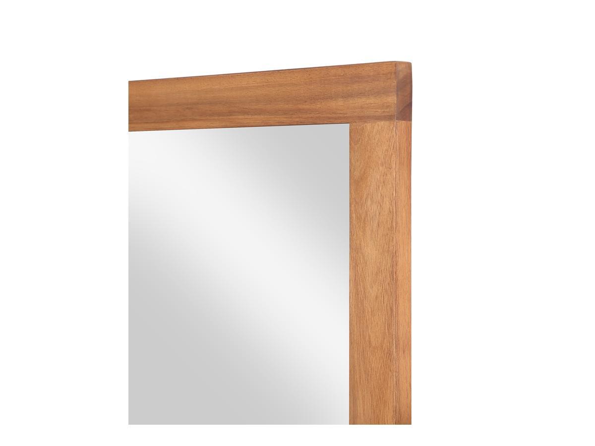 Vente-unique Miroir carré avec contour en bois d'acacia - 60 x 60 cm -  SEPANG  