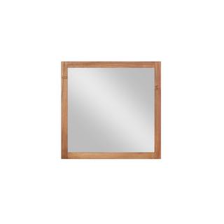 Vente-unique Miroir carré avec contour en bois d'acacia - 60 x 60 cm -  SEPANG  