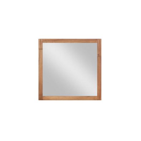 Vente-unique Miroir carré avec contour en bois d'acacia - 60 x 60 cm -  SEPANG  