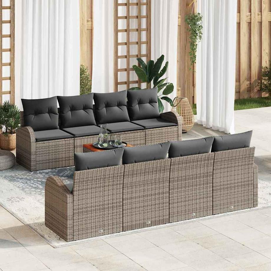 VidaXL Canapé de jardin poly rattan  
