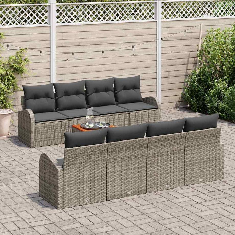 VidaXL Canapé de jardin poly rattan  