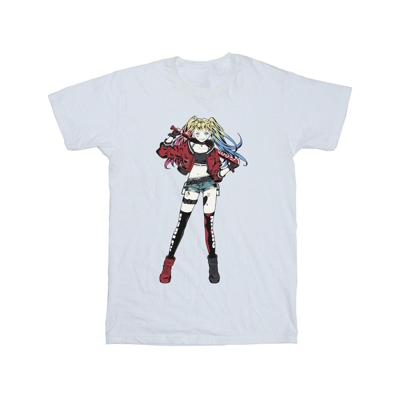 Image of Harley Quinn Standing Pose Tshirt Mädchen Weiss 140/146