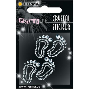 HERMA Crystal baby feet sticker decorativi Trasparente Permanente 4 pz