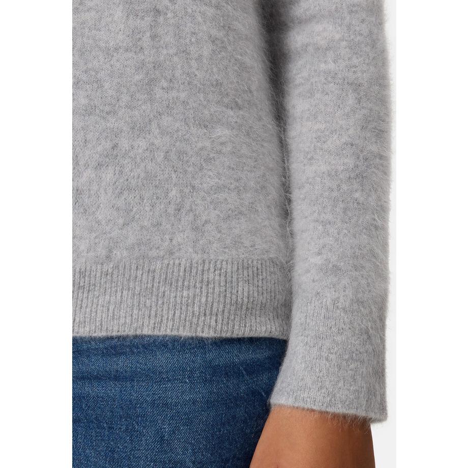 CASH-MERE.CH Pullover Cashmere Spazzolato Collo Alto Corto  