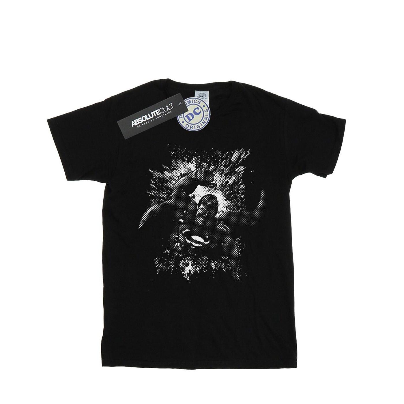 Image of Superman Spot Tshirt Damen Schwarz L